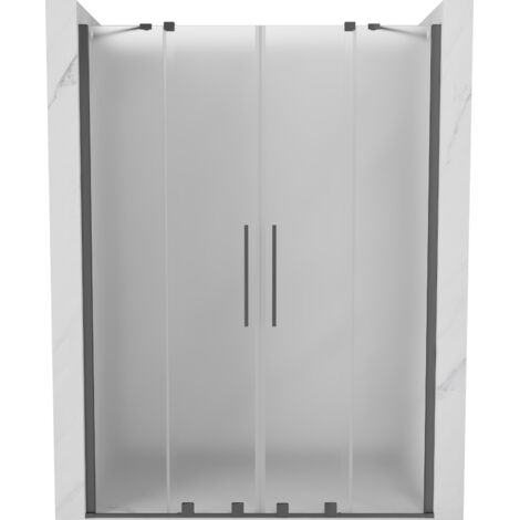 Mexen Velar Duo porte de douche coulissante 160 cm, givre, métal gun - 871-160-000-32-95 (1/5)