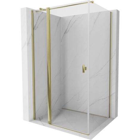Mexen Mist T cabine de douche pivotante 80 x 85 cm, transparent, doré - 8A4T-080-085-50-00 (1/5)
