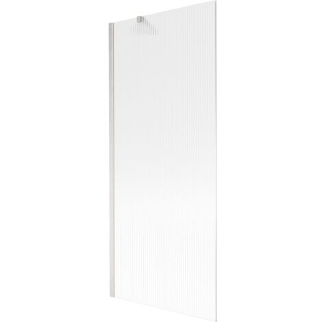 Mexen Next paroi de baignoire 1 battant 80 x 150 cm, rayures, nickel brossé - 895-080-000-00-09-97