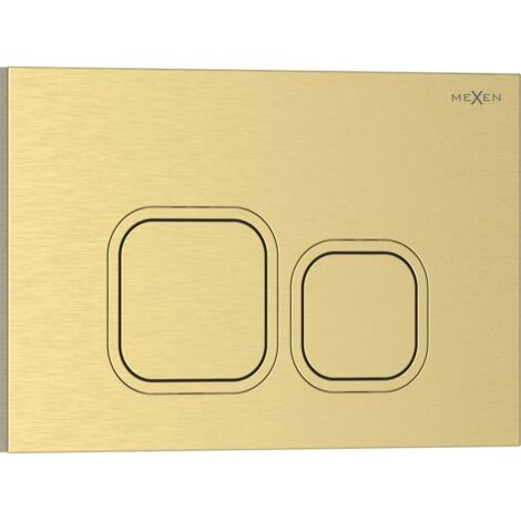 Mexen Tex 03 bouton de chasse d'eau, or brossé - 6103-11