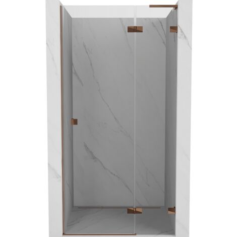 Mexen Lunar L porte de douche pivotante droite 105 cm, transparent, or rose - 834L-105-000-60-00-P (1/5)
