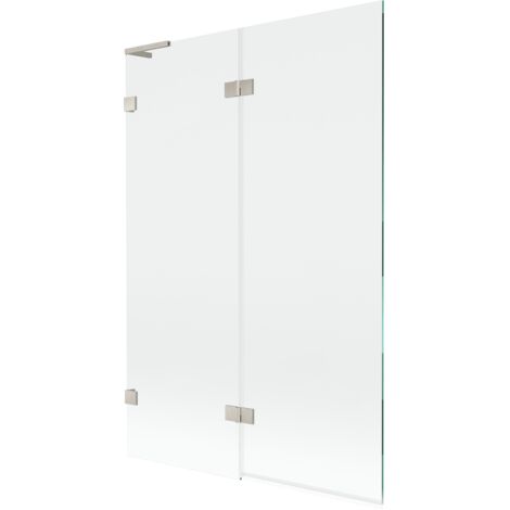 Mexen Lunar L paroi de baignoire pivotante 2 volets gauche 120 x 150 cm, transparent, nickel brossé - 897L-120-100-97-00-L (1/5)