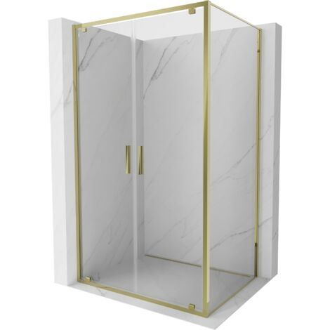 Cabine de douche pivotante Mexen Exo 80 x 70 cm, transparent, or - 8182-080-070-50-00 (1/5)
