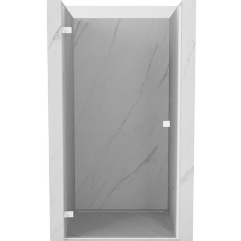 Mexen Lunar-B porte de douche pivotante gauche 100 cm, transparent, blanche - 832-100-000-20-00-L (1/5)