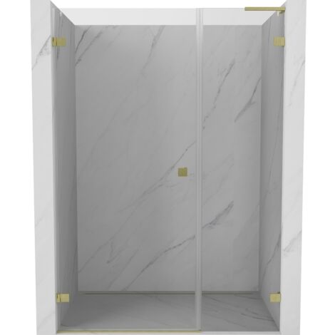 Mexen Lunar-B L porte de douche battante gauche 135 cm, transparent, or brossé - 832SL-135-050-55-00-L (1/5)