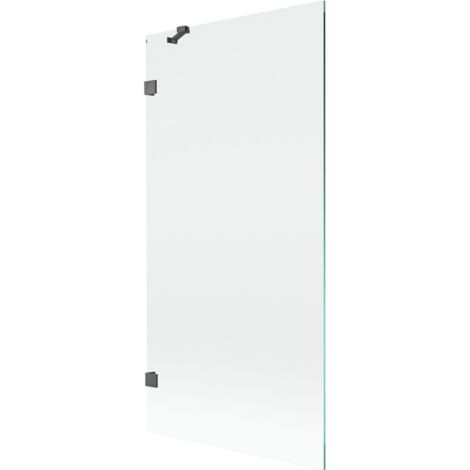Paroi de baignoire Mexen Lunar à 1 volet 90 x 150 cm, transparent, gris canon brossé - 897-090-000-66-00 (1/5)