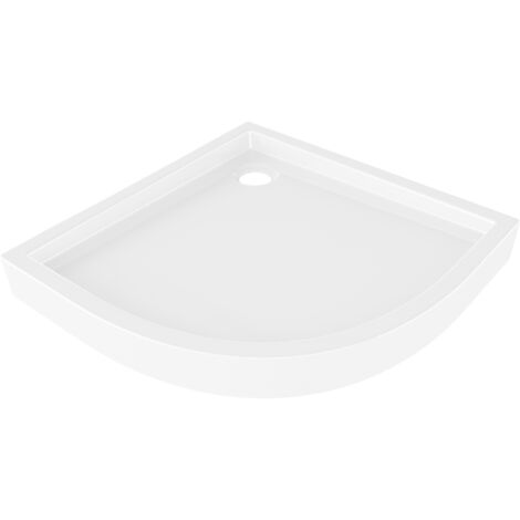 Mexen Flow+ receveur de douche semi-circulaire 80 x 80 cm, blanc brillant - 46Q108080H (1/5)