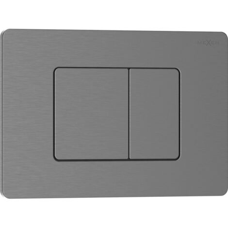 Mexen Tex 05 bouton de chasse d'eau en acier inoxydable, gun gray brossé - 6105-12 (1/2)