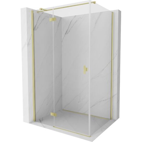 Mexen Mist H T cabine de douche pivotante gauche 105 x 120 cm, transparent, or brossé - 8A5T-105-120-55-00-L (1/3)