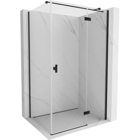 Mexen Mist H T cabine de douche pivotante droite 95 x 100 cm, transparente, noire - 8A5T-095-100-70-00-P (1/5)