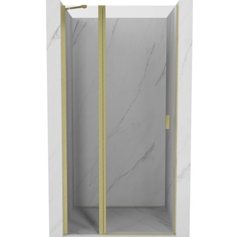 Mexen Mist porte de douche battante 75 cm, transparent, or brossé - 8A4-075-000-55-00 (1/5)