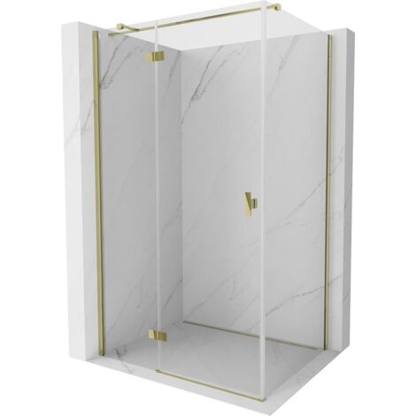 Mexen Mist H T cabine de douche pivotante gauche 105 x 120 cm, transparent, or - 8A5T-105-120-50-00-L (1/5)