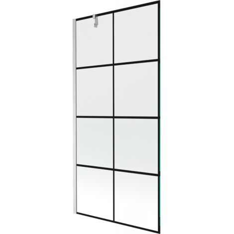 Mexen Next pare-douche à 1 volet 90 x 150 cm, motif noir, nickel brossé - 895-090-000-00-77-97 (1/5)