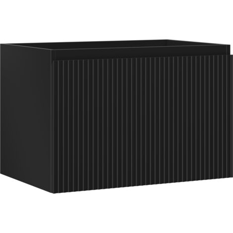 Mexen Rivel armoire de salle de bains sous vasque 70 cm, 1 tiroir, rainurée, noir mat - 91A20-07047-1-BF71 (1/5)