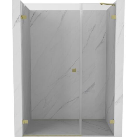 Mexen Lunar-B porte de douche pivotante gauche 125 cm, transparent, or brossé - 832S-125-050-55-00-L (1/5)