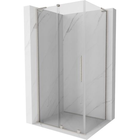 Paroi de douche coulissante Mexen Velar L 120 x 90 cm, transparent, nickel brossé - 871-120-090-03-97 (1/5)