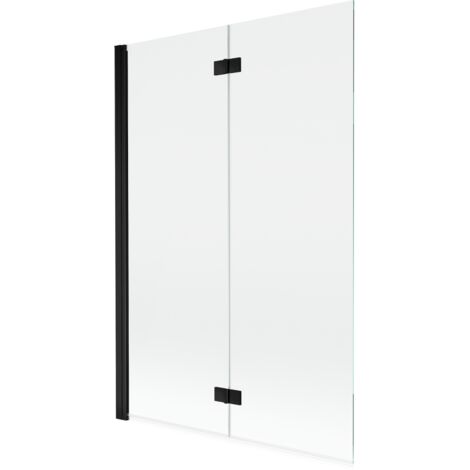 Paroi de douche Mexen Mist à 2 volets gauche 120 x 150 cm, transparent, noir - 8A9-120-002-70-00-L (1/5)