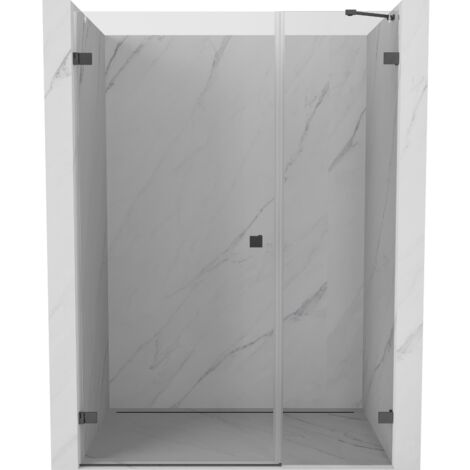 Mexen Lunar-B porte de douche pivotante gauche 150 cm, transparent, gris canon brossé - 832S-150-050-66-00-L (1/5)