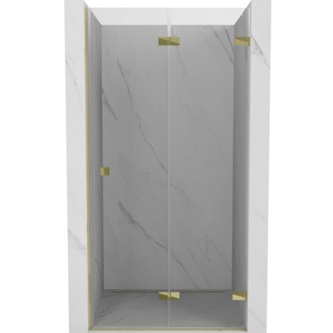 Mexen Lunar-F porte de douche pliante droite 80 cm, transparent, doré - 836-080-000-50-00-P (1/5)