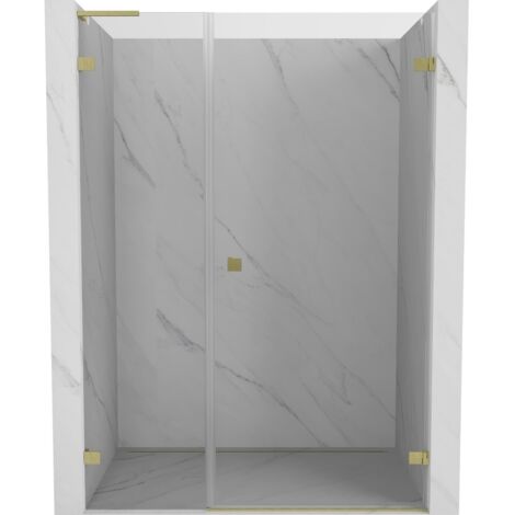 Mexen Lunar-B L porte de douche battante droite 150 cm, transparentes, doré brossé - 832SL-150-050-55-00-P (1/5)