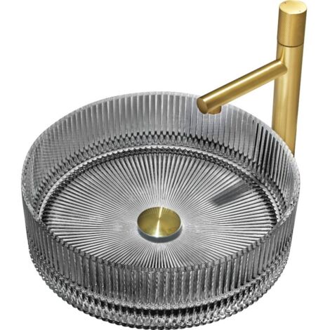 Mexen Eiva lavabo à poser en verre 39 x 39 cm, noir - 24163970 (1/2)