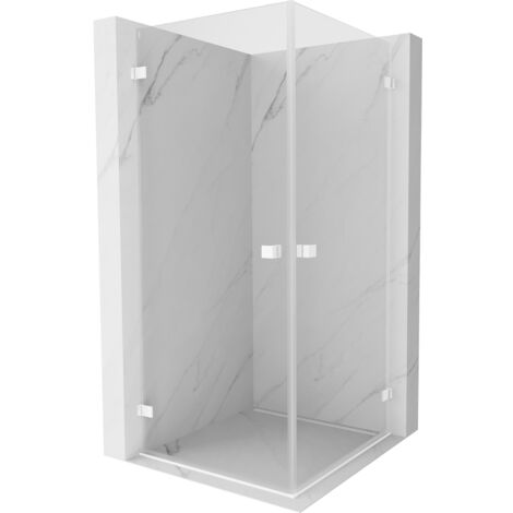 Mexen Lunar-B Duo cabine de douche pivotante 95 x 95 cm, transparente, blanche - 832-095L-095P-20-00 (1/5)