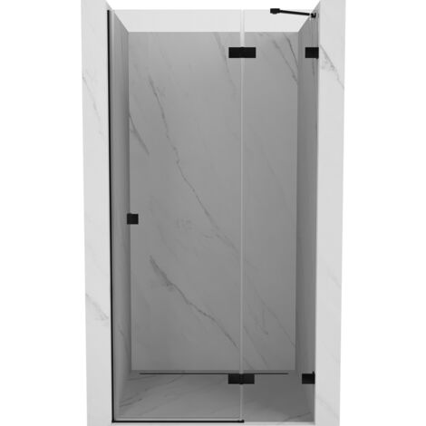 Mexen Lunar porte de douche pivotante droite 115 cm, transparent, noir - 834-115-000-70-00-P (1/5)
