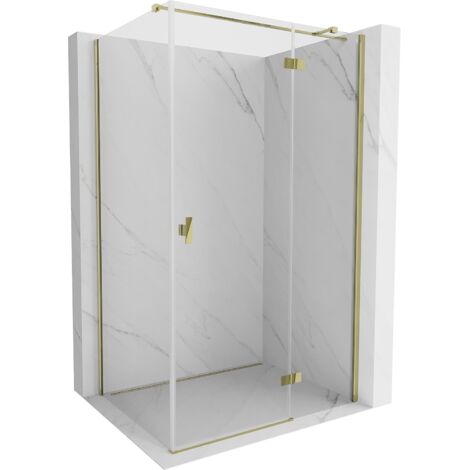 Mexen Mist H T cabine de douche pivotante droite 95 x 90 cm, transparent, dorée - 8A5T-095-090-50-00-P (1/3)