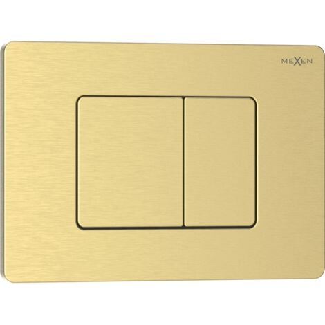 Mexen Tex 05 bouton de chasse d'eau en acier inoxydable, or brossé - 6105-11 (1/2)
