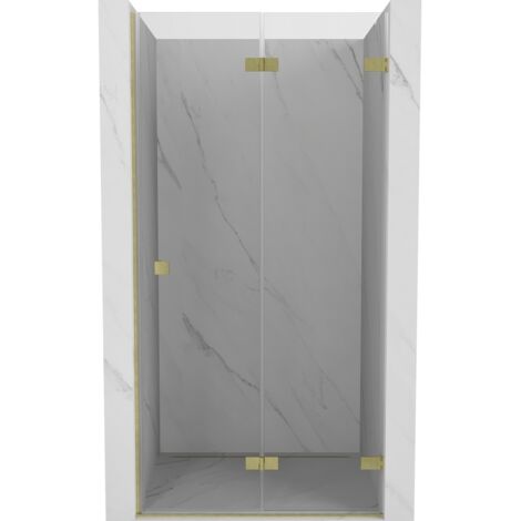 Mexen Lunar-F portes de douche pliantes droites 80 cm, transparent, or brossé - 836-080-000-55-00-P (1/5)