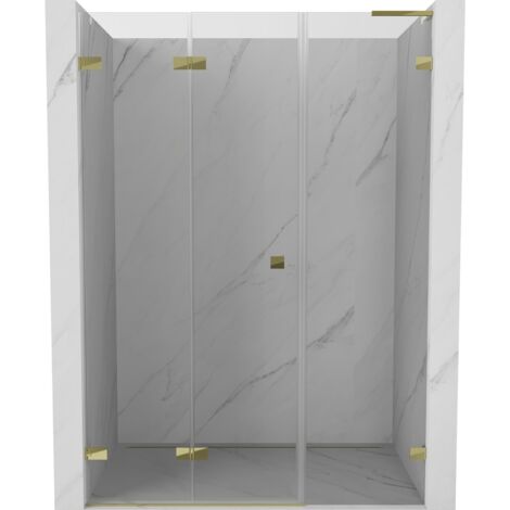 Mexen Lunar-F L porte de douche pliable gauche 150 cm, transparent, doré - 836SL-150-050-50-00-L (1/5)