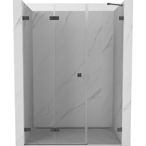 Mexen Lunar-F portes de douche pliantes gauche 130 cm, transparent, gris fusil brossé - 836S-130-050-66-00-L (1/5)