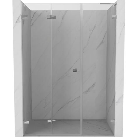 Mexen Lunar-F L porte de douche pliante gauche 125 cm, transparent, chrom - 836SL-125-050-01-00-L (1/5)