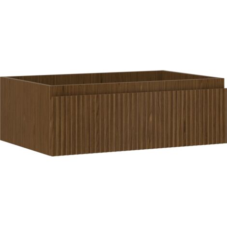 Mexen Rivel meuble de salle de bain sous-lavabo 70 cm, 1 tiroir, rainuré, noyer - 91A20-07023-1-BF86