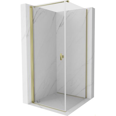 Mexen Mist-B cabine de douche battante 70 x 70 cm, transparente, or - 8A2T-070-070-50-00 (1/5)