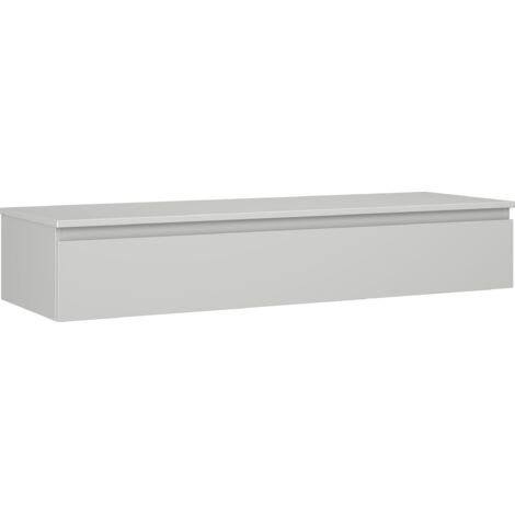 Mexen Orio meuble de salle de bain sous lavabo 140 cm avec plateau, 1 tiroir, gris mat - 91A10-14023-1-BFC62 (1/5)