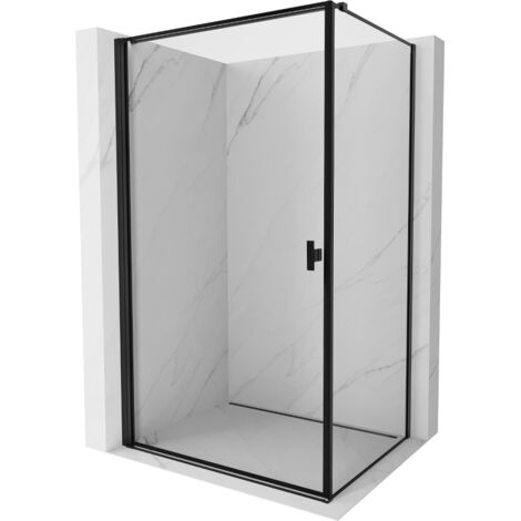 Mexen Mist-B cabine de douche pivotante gauche 80 x 85 cm, cadre noir, noir - 8A2T-080-085-70-70-L (1/5)