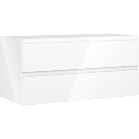 Mexen Orio meuble de salle de bain sous-lavabo 100 cm, 2 tiroirs, blanc brillant - 91A10-10047-2-BFF00