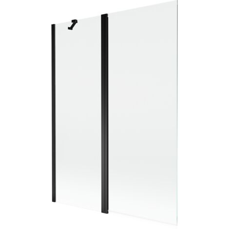 Paroi de baignoire Mexen Mist 2 volets 130 x 150 cm, transparent, noir - 8A9-130-011-70-00 (1/5)