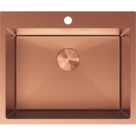 Mexen Solix évier en acier inoxydable 1 bac 600 x 500 mm, cuivre - 6408601000-65 (1/5)