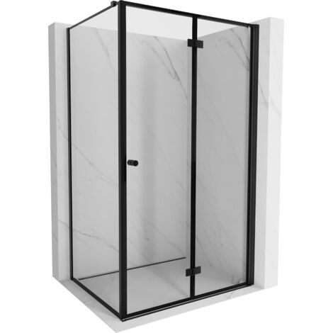 Mexen Mist-F T cabine de douche pliante droite 80 x 110 cm, cadre noir, noir - 8A6T-080-110-70-70-P (1/5)