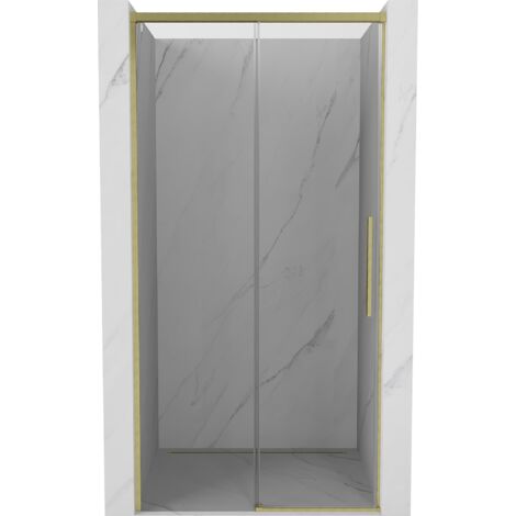 Mexen Rox porte de douche coulissante 110 cm, transparent, doré brossé - 8C2-110-000-55-00