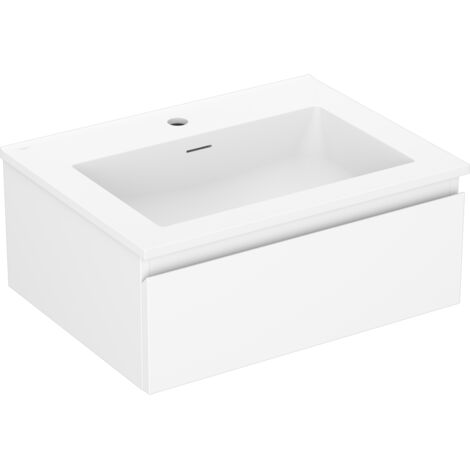 Mexen Orio meuble de salle de bains 60 cm avec lavabo Otis, 1 tiroir, blanc mat - 91A10-06023-1-BF01-W18M01