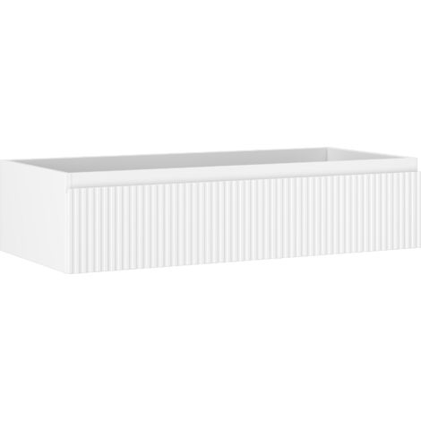 Mexen Rivel meuble de salle de bain sous-lavabo 100 cm, 1 tiroir, rainuré, blanc mat - 91A20-10023-1-BF01 (1/5)