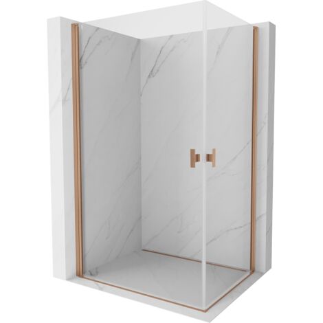 Mexen Mist-B Duo cabine de douche pivotante 95 x 80 cm, transparent, cuivre brossé - 8A2-095-080-65-00 (1/5)
