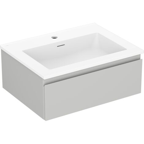 Mexen Orio armoire de salle de bain 60 cm avec lavabo Otis, 1 tiroir, gris mat/blanc mat - 91A10-06023-1-BF62-W18M01 (1/3)