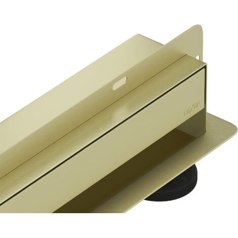 Mexen Flat Wall drainage linéaire mural 2-en-1 60 cm, or brossé - 1A30060 (1/3)