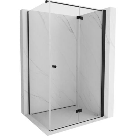 Mexen Mist-F T cabine de douche pliante droite 80 x 75 cm, transparent, noir - 8A6T-080-075-70-00-P (1/5)