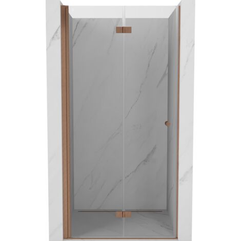 Mexen Mist-F porte de douche pliantes gauche 85 cm, transparent, cuivre brossé - 8A6-085-000-65-00-L (1/5)