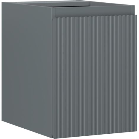 Mexen Rivel meuble de salle de bains sous-lavabo 35 cm, 1 porte, rainuré, graphite mat - 91A21-03547-1-BF66 (1/5)